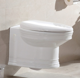 Унитаз подвесной, безободковый, сиденье микролифт, 37 см