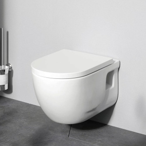 Унитаз подвесной, безободковый с сиденьем микролифт