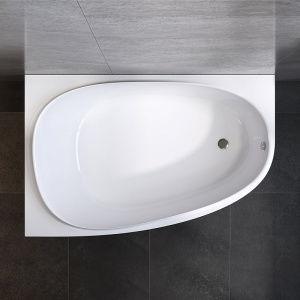 Ванна акриловая, ассиметричная 110 см х 170 см